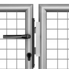 Porte de jardin acier galvanisé 306x225 cm argenté