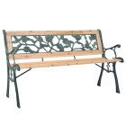 Banc de jardin meuble de patio d'extérieur terrasse 122 cm bois 