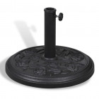 Pied socle base de parasol rond en résine noir 9 kg diamètre 38 et 48 mm 