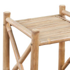 Étagère armoire meuble design à 4 paliers en bambou beige 