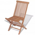 Vidaxl chaise pliable en teck 2 pcs 47 x 60 x 89 cm