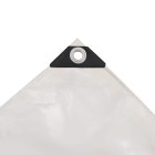 Bâche bâche polyvalente et résistante 650 g / m² 1,5 x 20 m blanc