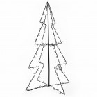  Arbre de Noël cône 160 LED d'intérieur/d'extérieur 78x120 cm