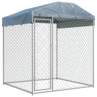 Chenil extérieur cage enclos parc animaux chien d'extérieur avec toit pour chiens 225 cm  02_0000324