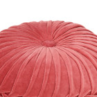 Pouf velours de coton design de sarrau 40 x 30 cm rose