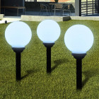 6 pcs Lampes d'allée d'extérieur à LED 20 cm et piquet au sol