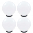 Lampes à led sous forme de boule 4 pcs sphérique 25 cm pmma