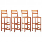 Chaises de bar 4 pcs bois d'acacia solide