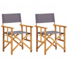 Chaises de metteur en scène 2 pcs bois massif d'acacia