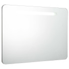 Armoire de salle de bain à miroir led 80 x 9,5 x 55 cm mdf blanc helloshop26 02_0006570