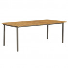 Table de jardin 200x100x72 cm bois d'acacia solide et acier