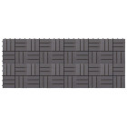 Carreaux de terrasse 10 pcs délavage gris 30x30 cm acacia solide