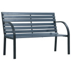 Banc de jardin meuble de patio d'extérieur terrasse 120 cm gris bois 