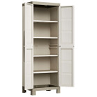 Armoire de rangement à étagères excellence beige et taupe 182 cm