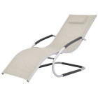 Transat chaise longue bain de soleil lit de jardin terrasse avec oreiller aluminium et textilène - Couleur au choix