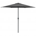 Parasol d'extérieur et mât en aluminium 270x246 cm Anthracite