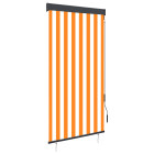 Store roulant d'extérieur 80x250 cm blanc et orange