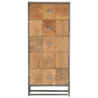 Armoire à tiroirs 45 x 30 x 100 cm bois de récupération massif