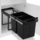 Poubelle amovible de cuisine fermeture en douceur 48 l