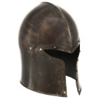 Casque de chevalier médiéval antique pour gn argenté acier