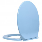 Siège de toilette à fermeture en douceur Bleu Ovale