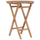 Table pliable de jardin 60 cm bois de teck solide