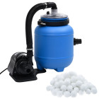Pompe de filtration de piscine noir et bleu 4 m³/h