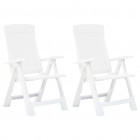 Chaises inclinables de jardin 2 pcs plastique - Couleur au choix