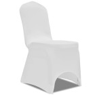 Housses élastiques de chaise blanc 18 pcs