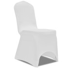 Housses élastiques de chaise blanc 24 pcs