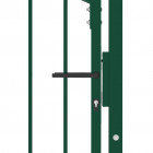 Portail de clôture avec pointes acier 100x150 cm vert