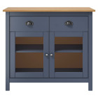 Buffet hill gris 90x40x80 cm bois de pin solide