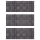 Carreaux de terrasse 30pcs délavage gris 30x30 cm acacia solide