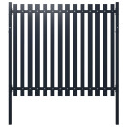 Panneau clôture anthracite 174,5x170 cm acier enduit de poudre