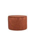 Pouf tibo 55x55x40 cm rouille velours