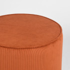 Pouf tibo 55x55x40 cm cordon de serrage rouille