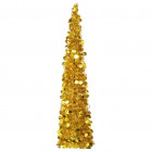 Sapin de Noël artificiel escamotable Doré 150 cm PET