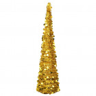 Sapin de Noël artificiel escamotable Doré 180 cm PET