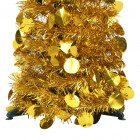 Sapin de Noël artificiel escamotable Doré 180 cm PET