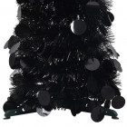Sapin de Noël artificiel escamotable Noir 120 cm PET
