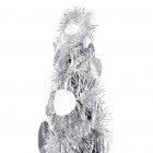 Sapin de Noël artificiel escamotable Argenté 180 cm PET
