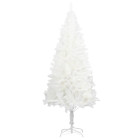 Sapin de Noël artificiel avec support Blanc 210 cm PE