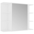 Armoire à miroir de salle de bain 80 x 20,5 x 64 cm aggloméré blanc helloshop26 02_0006719