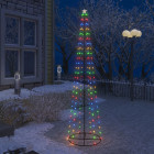 Sapin de Noël cône 136 LED colorées 70x240 cm