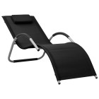 Transat chaise longue bain de soleil lit de jardin terrasse meuble d'extérieur textilène - Couleur au choix