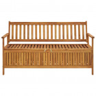 Banc de rangement de jardin 148 cm bois d'acacia solide