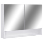 Armoire à miroir de salle de bain led 80 x 15 x 60 cm mdf blanc helloshop26 02_0006728