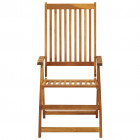 Chaises inclinables de jardin bois solide d'acacia - Nombre de chaises au choix