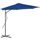 Parasol d'extérieur avec mât en acier 300 x 230 cm bleu helloshop26 02_0008203