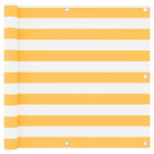 Écran de balcon blanc et jaune 90x600 cm tissu oxford